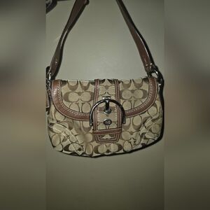 Coach Soho Brown Medium Patterned Shoulder Bag